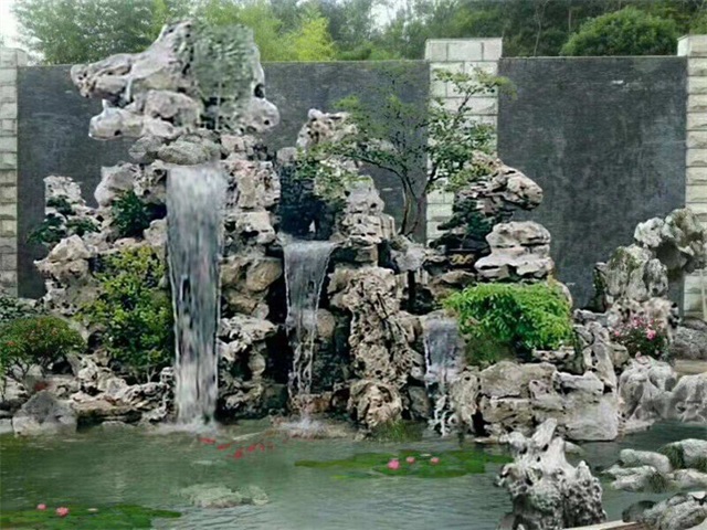 黄岛庭院锦鲤鱼池过滤改造